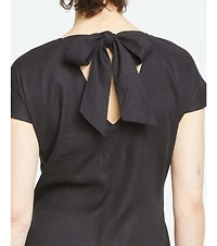 Universal Standard Plus Louvre Bow Back Linen Dress