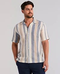 Cubavera Men's Striped All Over Dobby Shirt