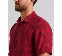 Cubavera Men's Tonal Floral Print Shirt