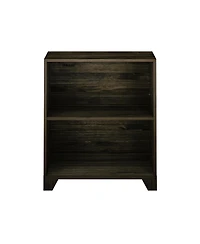 Max & Lily Bookshelf, 2 Shelf Bookcase Modern Farmhouse Solid Wood Shelves for Bedroom