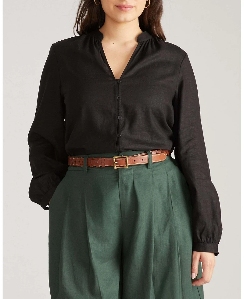 Universal Standard Plus Avalon Linen Blouse