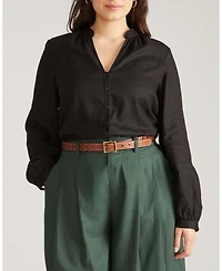 Universal Standard Plus Avalon Linen Blouse