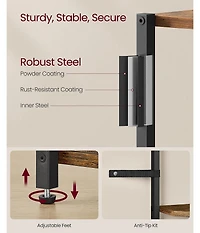 Slickblue 5 Tier Corner Shelf Unit Organizer for Living Room Storage