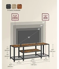 Slickblue Modern Tv Stand for TVs up to 65 Inches with Storage Shelves