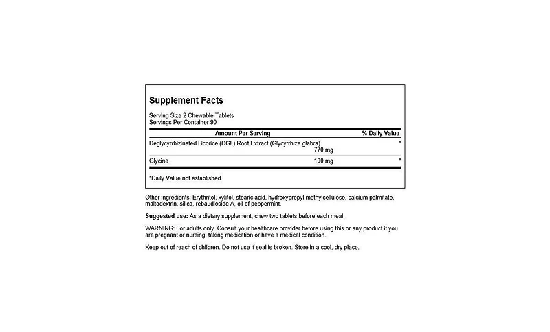 Swanson Dgl Licorice 385 Milligrams 180 Chewable Tablet