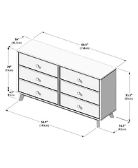 Max & Lily 6 Drawer Dresser.