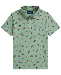 Polo Ralph Lauren Boys' 2T-7 Fishing Print Short-Sleeve Shirt