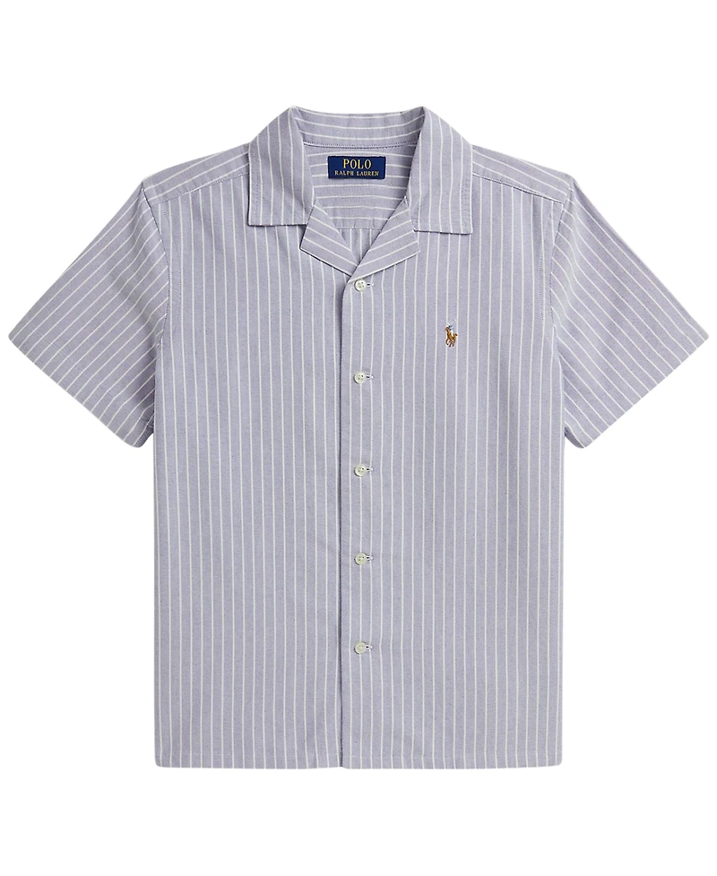 Polo Ralph Lauren Boys' 8-20 Striped Cotton Oxford Camp Shirt