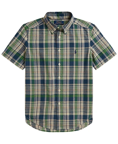 Polo Ralph Lauren Boys' 8-20 Plaid Cotton Shirt
