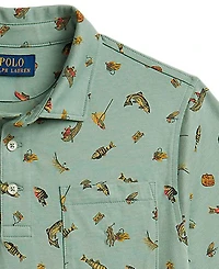 Polo Ralph Lauren Boys' 8-20 Fishing Print Short-Sleeve Shirt