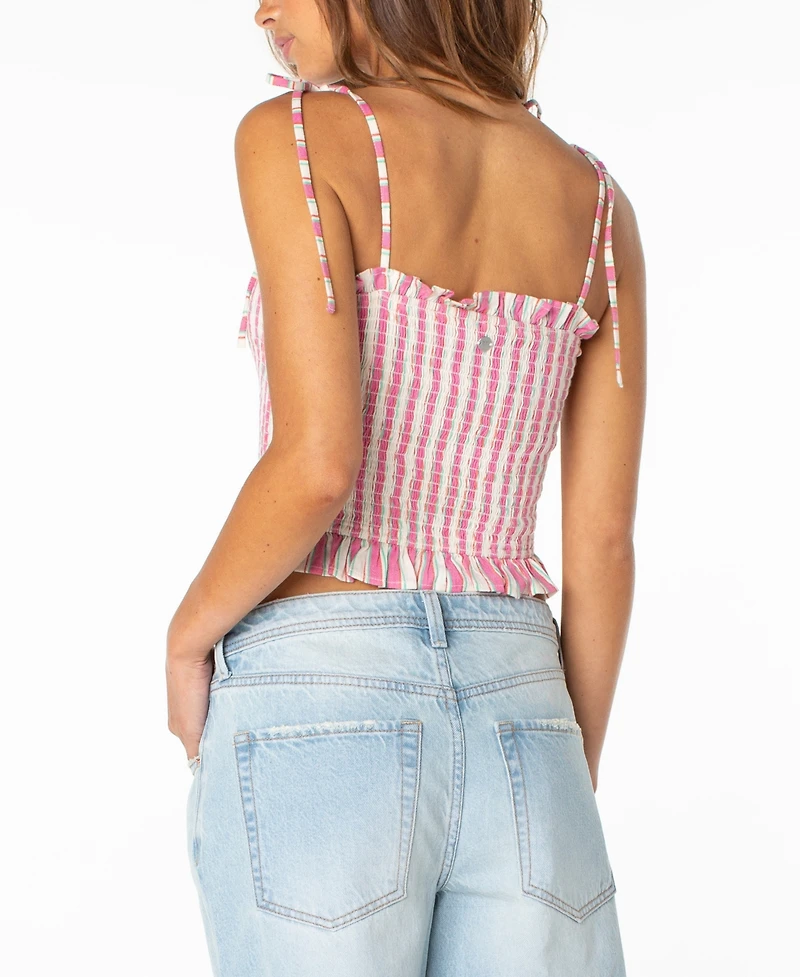 Roxy Women's Avalon Tube Ruffle Cropped Top
