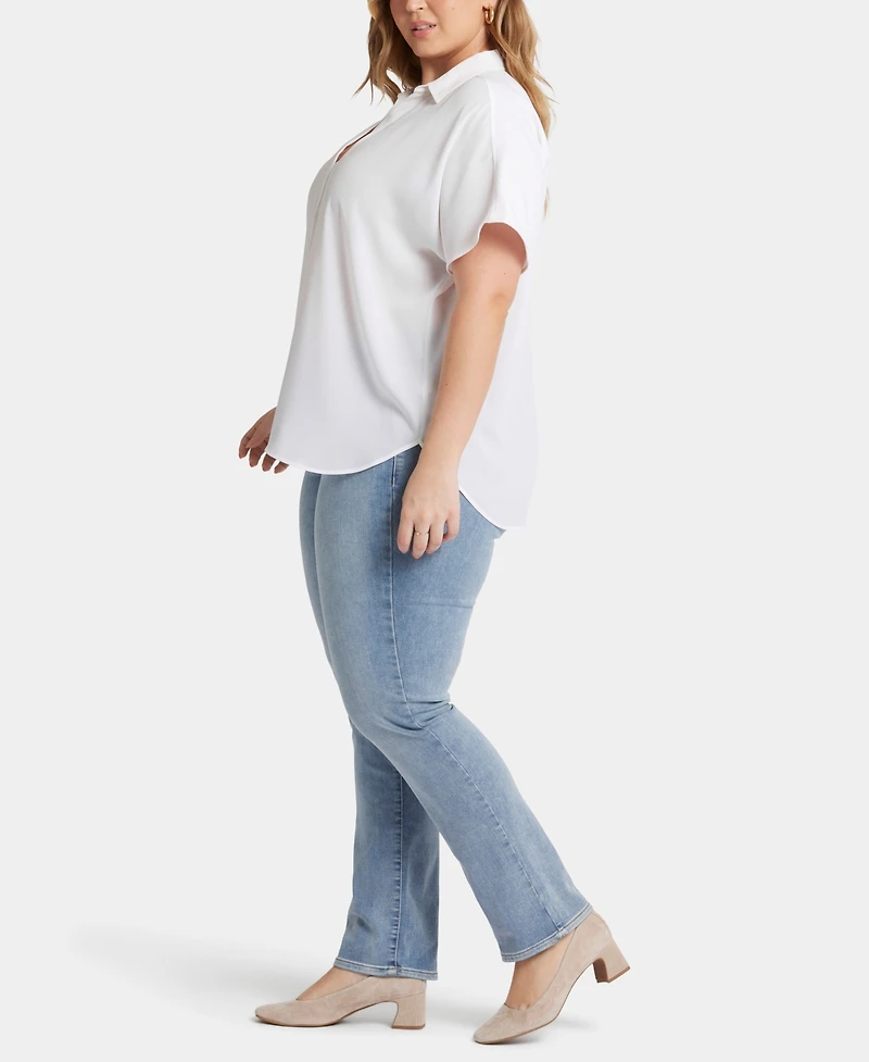 Nydj Plus Size Becky Short-Sleeve Top