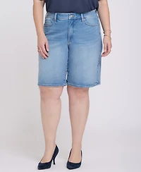 Nydj Plus Lilly Mid-Rise Shorts with Lift Tuck Technology