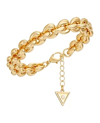 Guess Gold-Tone Crystal Link Chain Bracelet