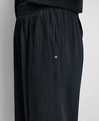 Dkny Jeans Petite Smocked Encased Elastic Waistband Ankle Length Pants