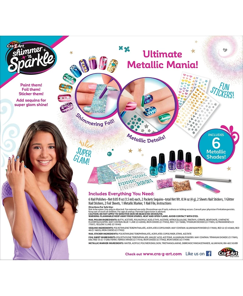 Shimmer 'N Sparkle: Metallic Rainbow Nail Art