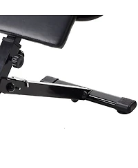 Stamina X Adjustable Ab, Back, and Core Strength Exercise Sit-Up Fitness Hyperextension Weight Bench for At-Home Workouts, Black
