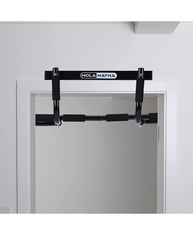 HolaHatha Home Workout Door Pull Up Chin Up Bar for Doorway Exercise Fitness