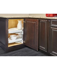 Rev-a-Shelf 31" Lazy Susan Half-Moon Polymer Two-Tier Blind Cabinet 6882-31-11-570