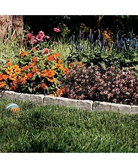 Suncast 10 Piece 12" Landscape Design Border Decorative Natural Stone Edging