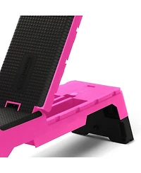 HolaHatha Multifunctional Fitness Aerobic Deck with Storage Compartment, Pink
