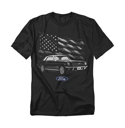 Mustang Men's Ford Usa Flag T-Shirt