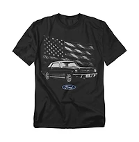 Mustang Men's Ford Usa Flag T-Shirt