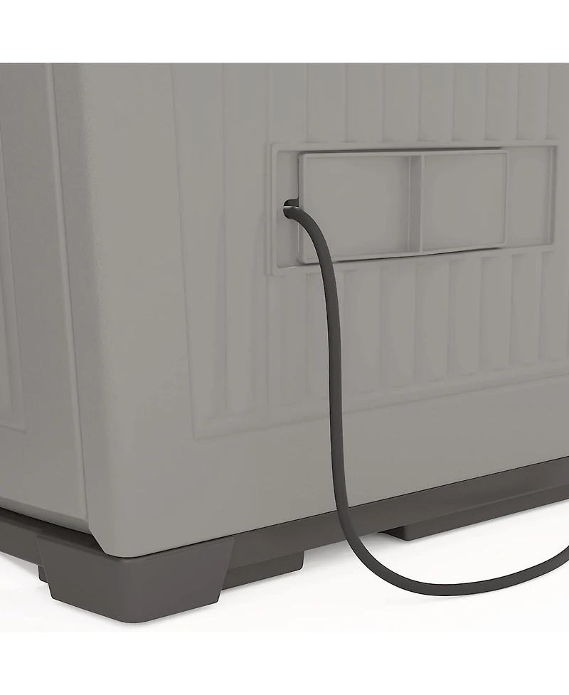 Suncast Backyard Oasis 130 Gallon Outdoor Storage Shed Basic Unit, Dove Gray