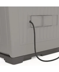Suncast Backyard Oasis 130 Gallon Outdoor Storage Shed Basic Unit, Dove Gray