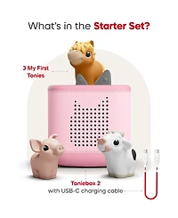 Tonies Toniebox 2 Cloud Pink Starter Set My First Tonies Farm Set