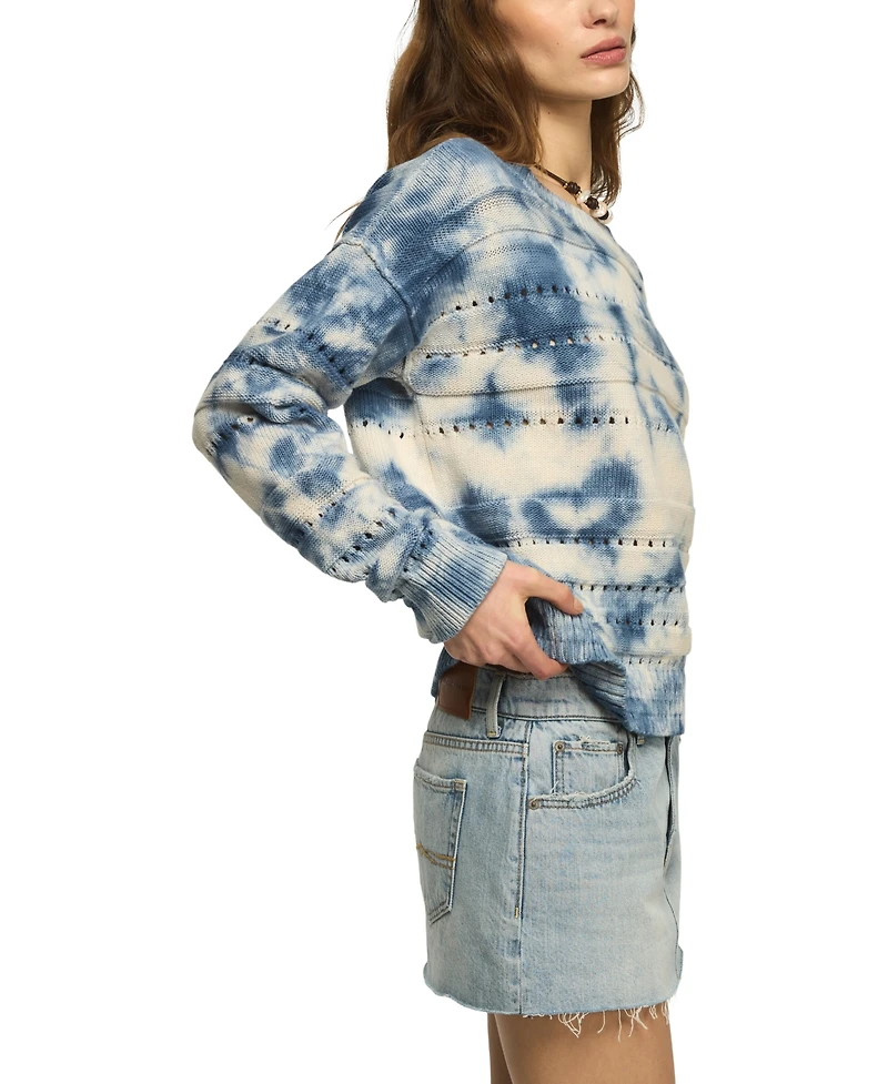 Lucky Brand Women's Beachy Tie-Dye Crewneck Sweater