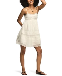 Lucky Brand Women's Sleeveless Trim Mix Mini Dress