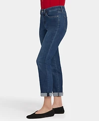 Nydj Petite Sheri Slim Ankle Jeans with Rolled Cuffs and Lift Tuck Technology