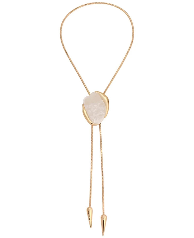 Ettika 18k Gold-Plated Bone Statement Bolo Necklace