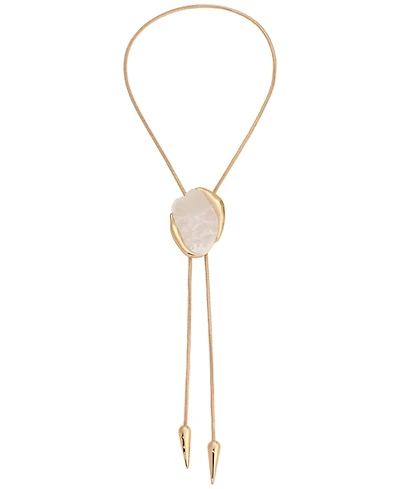 Ettika 18k Gold-Plated Bone Statement Bolo Necklace