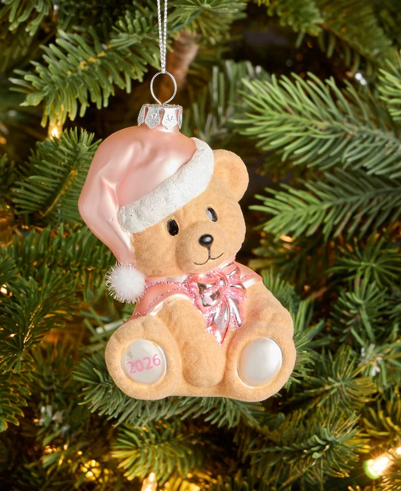Holiday Lane Baby's First Pink Bear Ornament, Macy's Exclusive