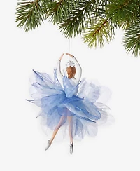 Holiday Lane Ballet Dancing Caucasian Ballerina in Blue Ornament, Exclusively at Macy's