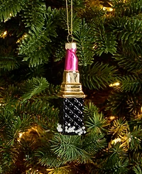 Holiday Lane Beauty Boom Glass Lipstick Ornament, Macy's Exclusive