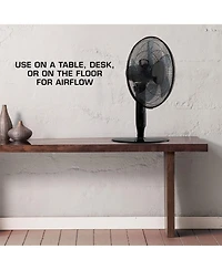Hurricane 16 Inch Energy Efficient Adjustable Standing Fan w/12 Speed Settings