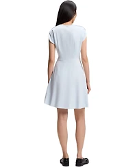 Boss by Hugo Women's Keyhole Neckline Wrap-Detail Dress