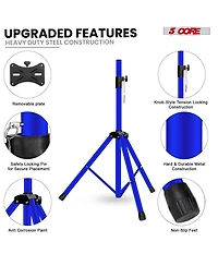 5 core Speaker Stands Pair Adjustable 54 Inch Tripod 132 lbs Capacity 35mm Mount for Dj Pa Use