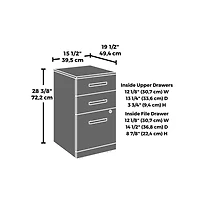 Sauder Affirm Commercial Office File Cabinet, Noble Elm finish