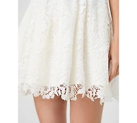 French Connection Women's Lace V-Neck Ballerina Mini Dress