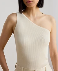 Lauren Ralph Women's Rib-Knit One-Shoulder Sweater