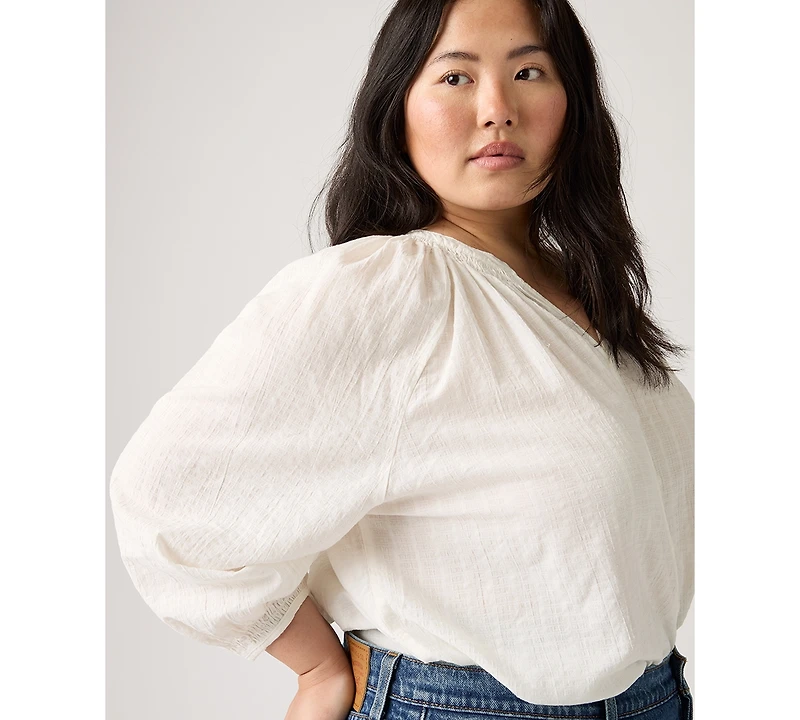 Levi's Plus Relaxed-Fit Button-Front Top