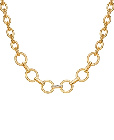 Guess Glass Stone Gold-Tone Short Necklace