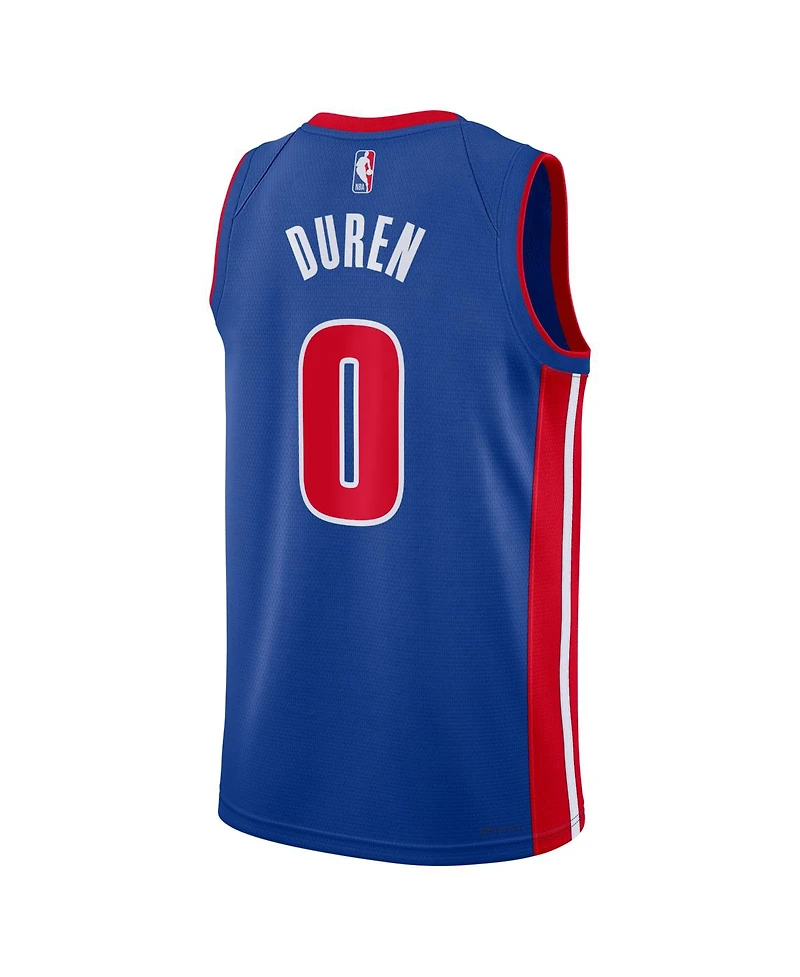 Nike Men's and Women's Jalen Duren Blue Detroit Pistons Swingman Jersey - Icon Edition
