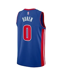 Nike Men's and Women's Jalen Duren Blue Detroit Pistons Swingman Jersey - Icon Edition