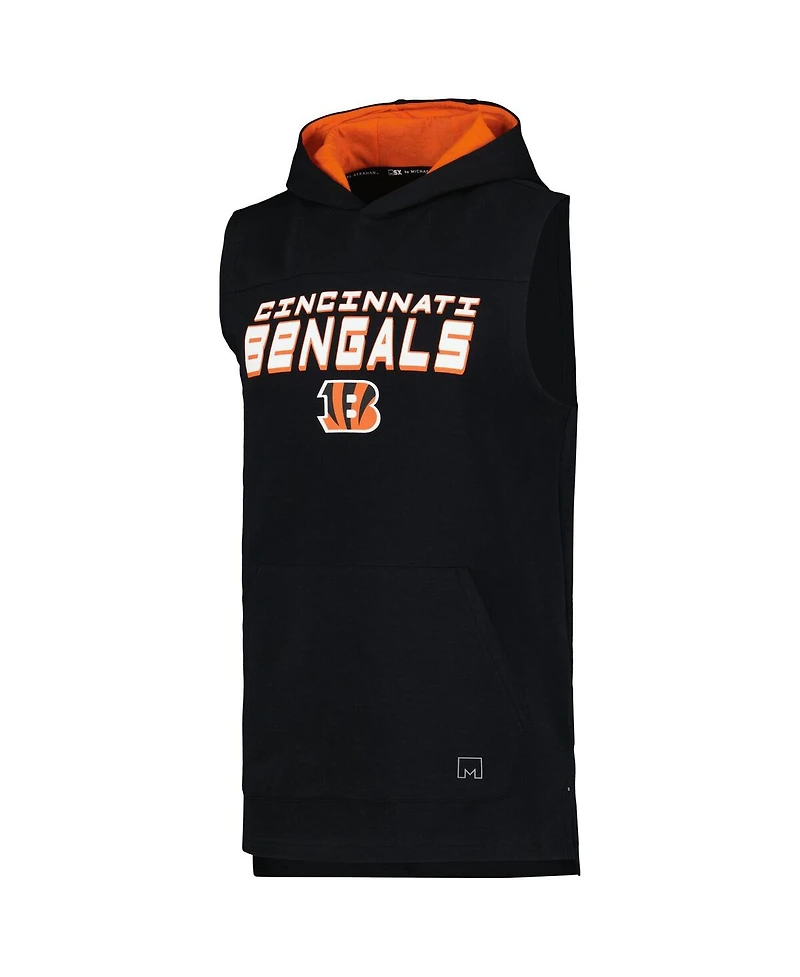 Msx by Michael Men's Strahan Black Cincinnati Bengals Captain Sleeveless Hoodie T-Shirt