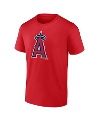 Logo Athletic Men's Red Los Angeles Angels Logo T-Shirt